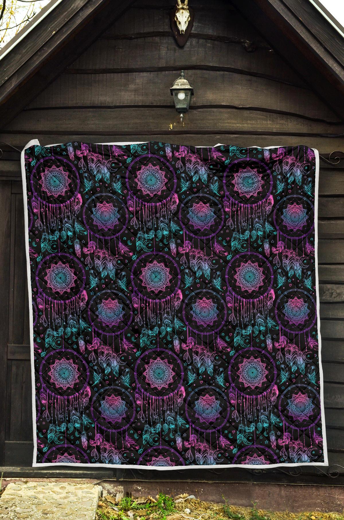 Dream catcher boho mandala Premium Quilt-JTAMIGO.COM