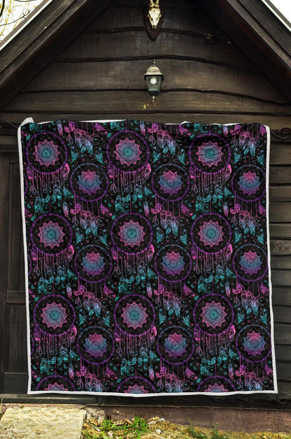 Dream catcher boho mandala Premium Quilt-JTAMIGO.COM
