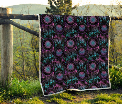 Dream catcher boho mandala Premium Quilt-JTAMIGO.COM