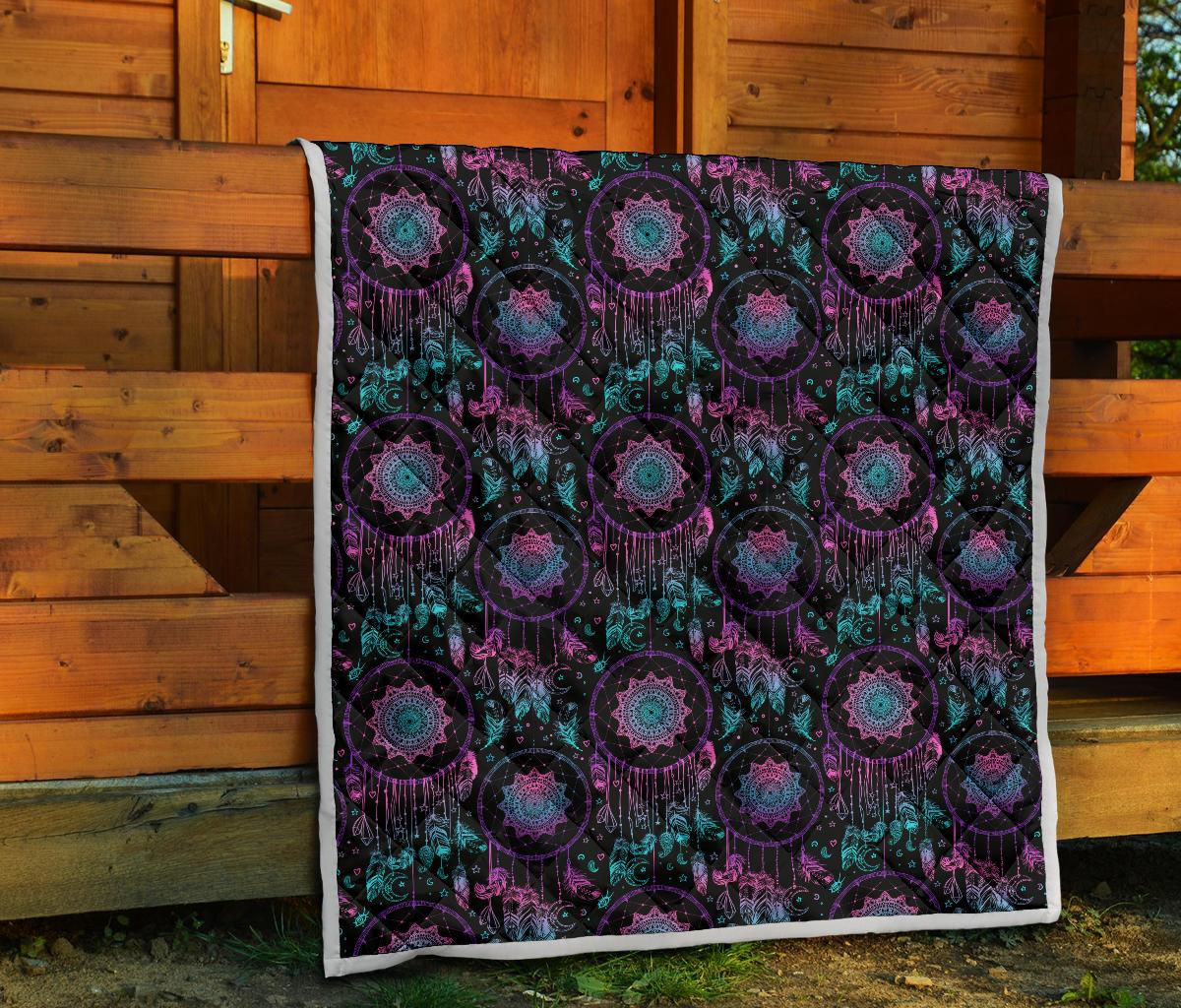 Dream catcher boho mandala Premium Quilt-JTAMIGO.COM