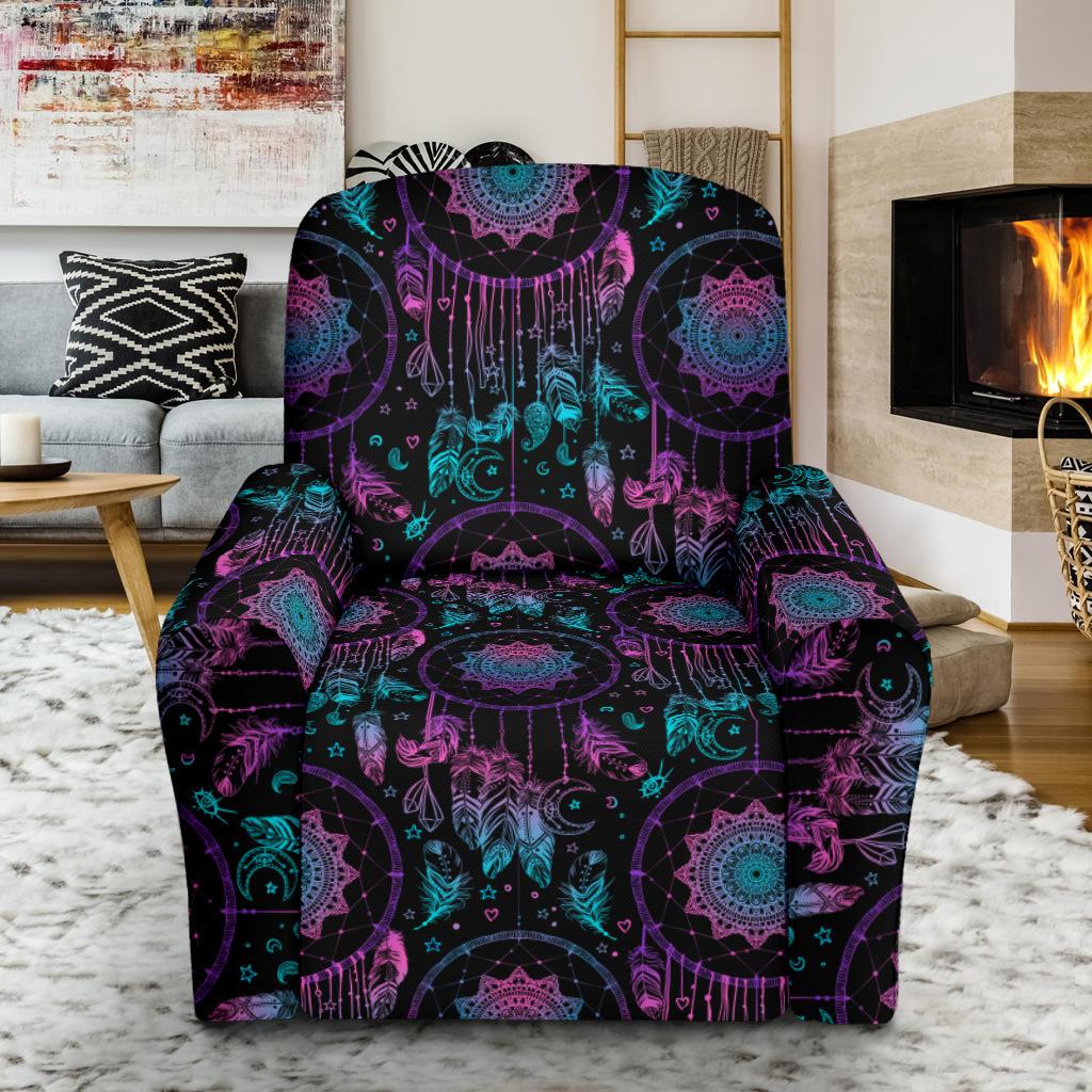 Dream catcher boho mandala Single Sofa Slipcover -JTAMIGO.COM