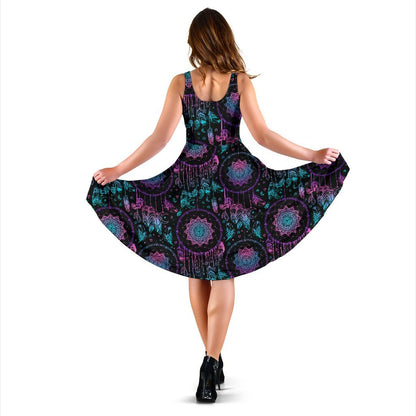 Dream Catcher Boho Mandala Sleeveless Dress