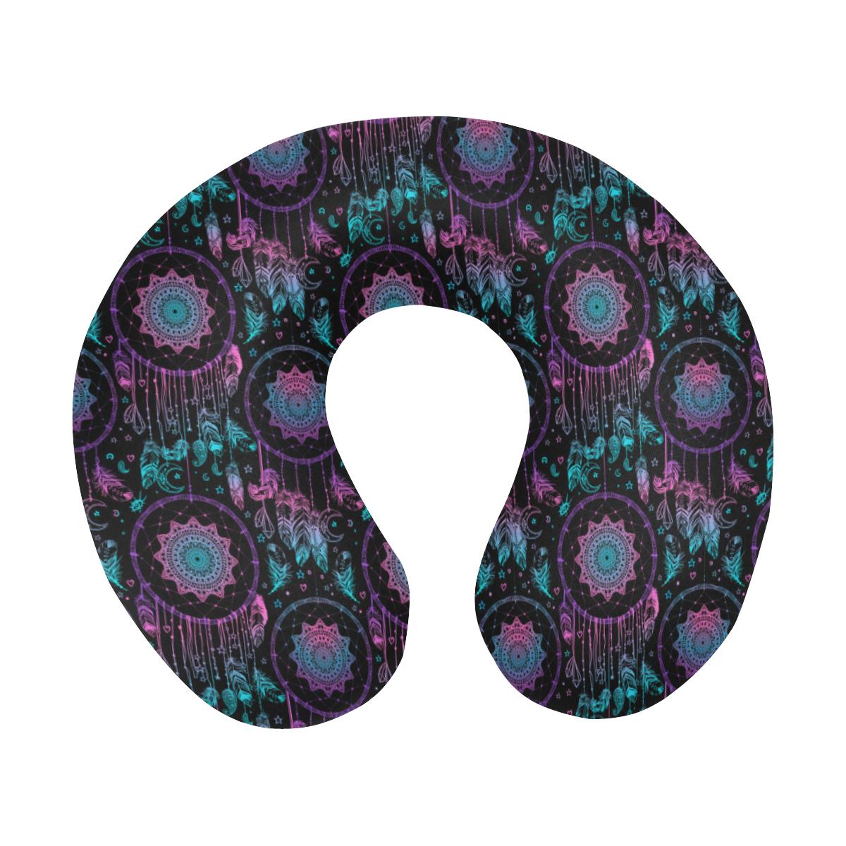 Dream catcher boho mandala U-Shaped Travel Neck Pillow-JTAMIGO.COM
