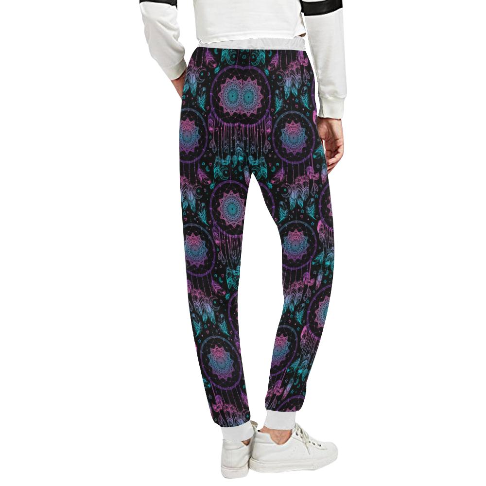Dream catcher boho mandala Unisex Casual Sweatpants (Model L11)-JTAMIGO.COM