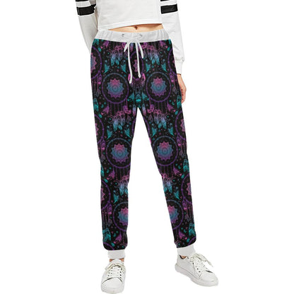 Dream catcher boho mandala Unisex Casual Sweatpants (Model L11)-JTAMIGO.COM