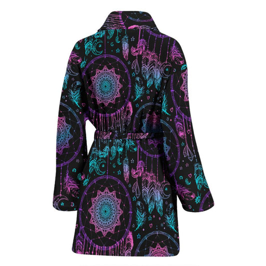 Dream catcher boho mandala Women Bath Robe-JTAMIGO.COM