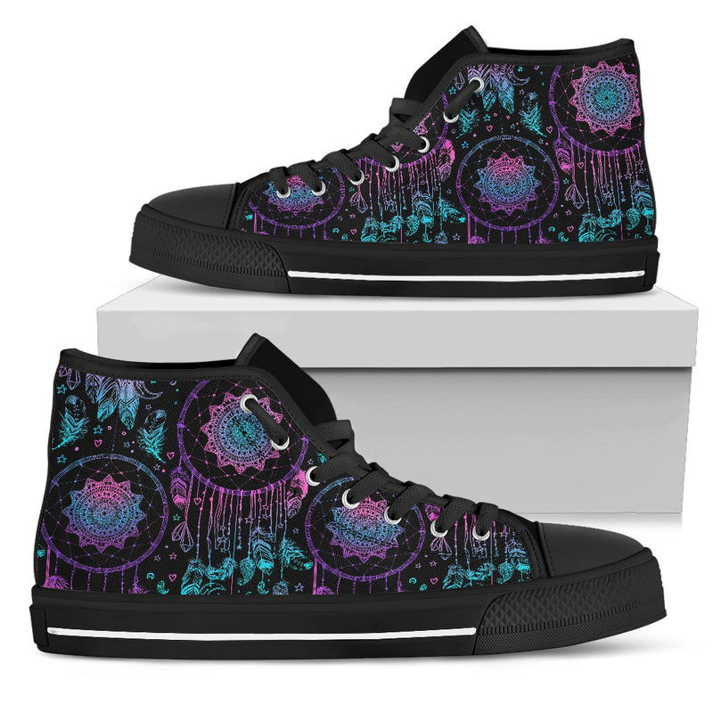 Dream Catcher Boho Mandala Women High Top Shoes