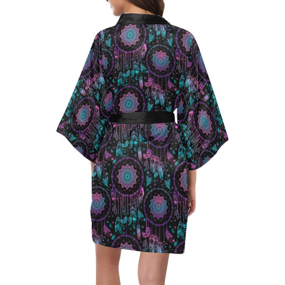 Dream catcher boho mandala Women Short Kimono Robe