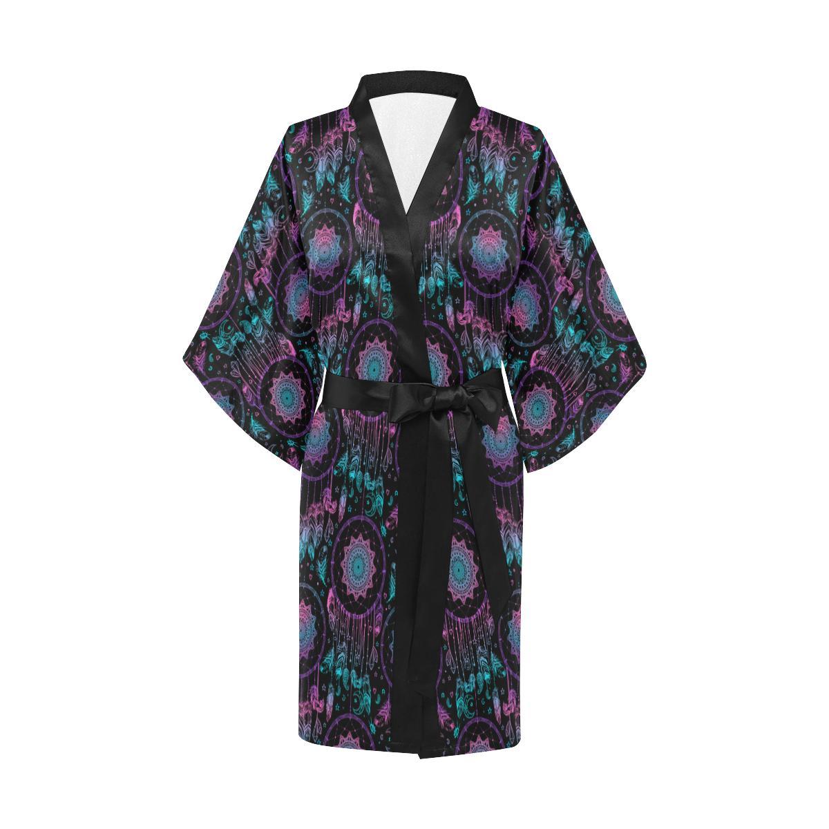 Dream catcher boho mandala Women Short Kimono Robe