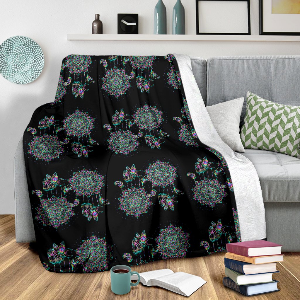 Dream Catcher Colorful Hand Draw Fleece Blanket