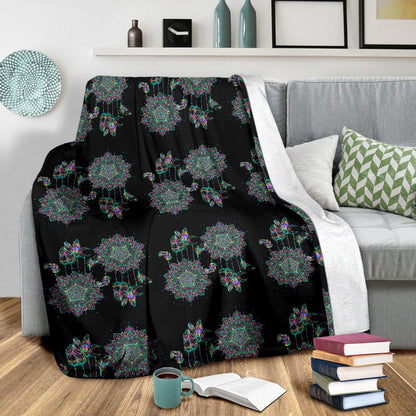 Dream Catcher Colorful Hand Draw Fleece Blanket