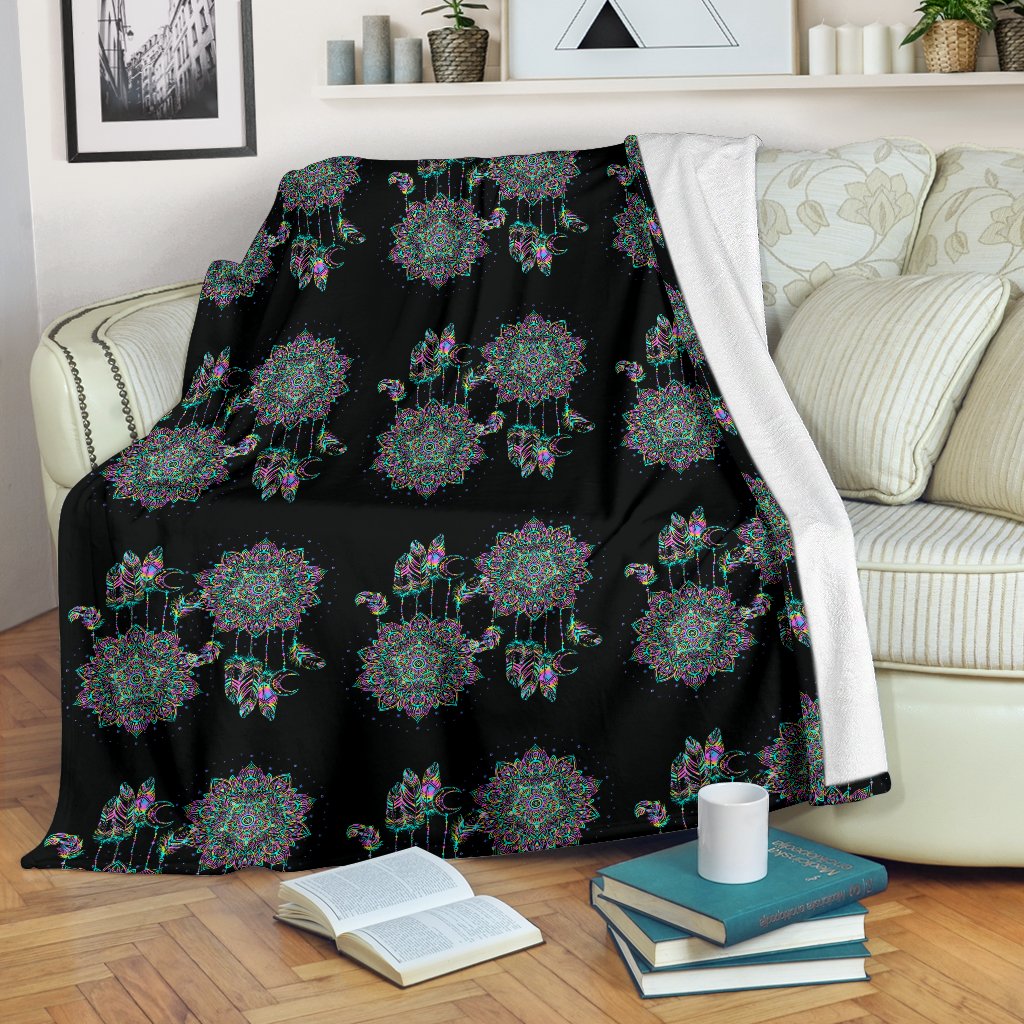 Dream Catcher Colorful Hand Draw Fleece Blanket