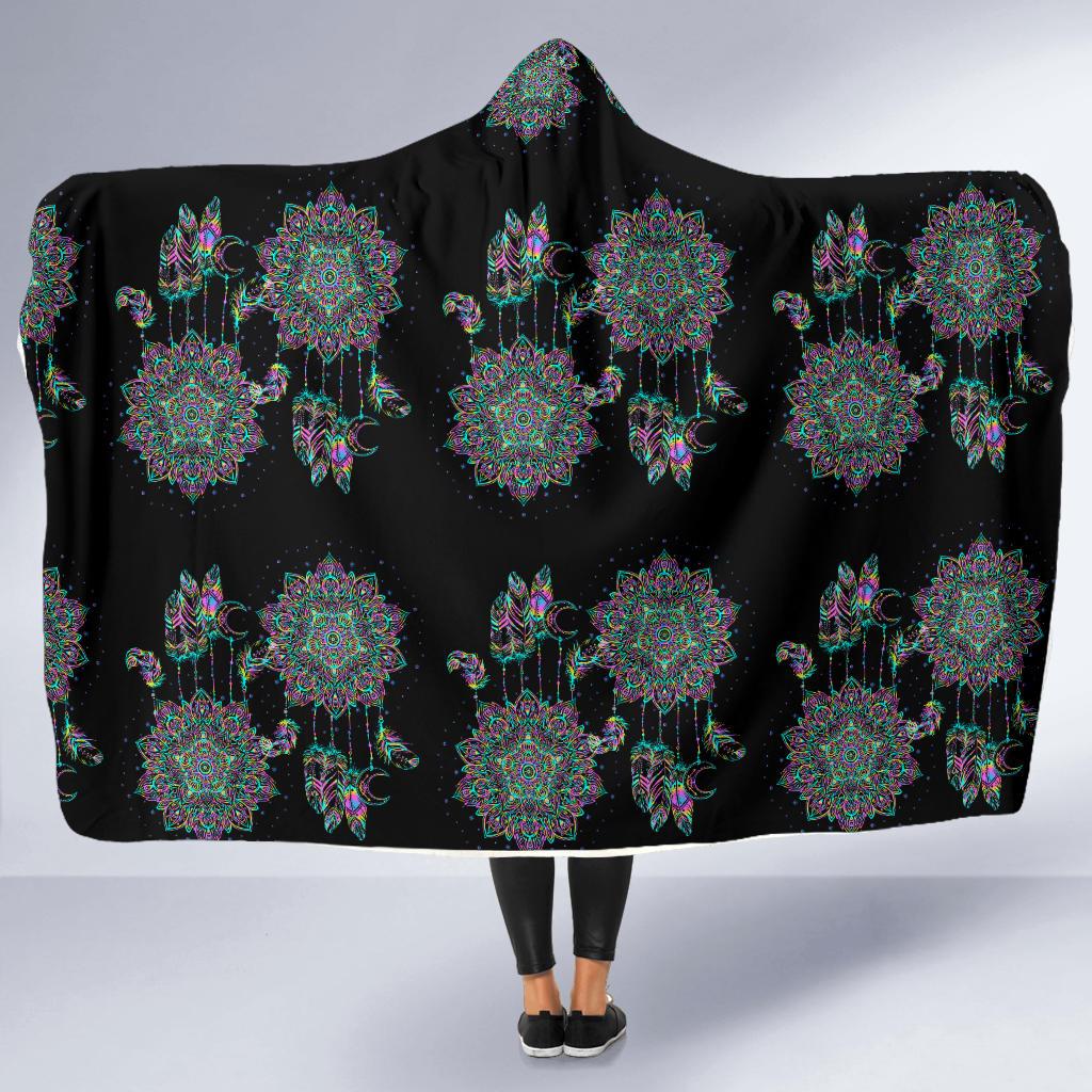 Dream Catcher Colorful Hand Draw Hooded Blanket-JTAMIGO.COM