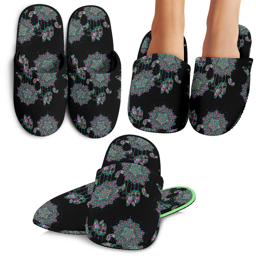 Dream Catcher Colorful Hand Draw House Slippers