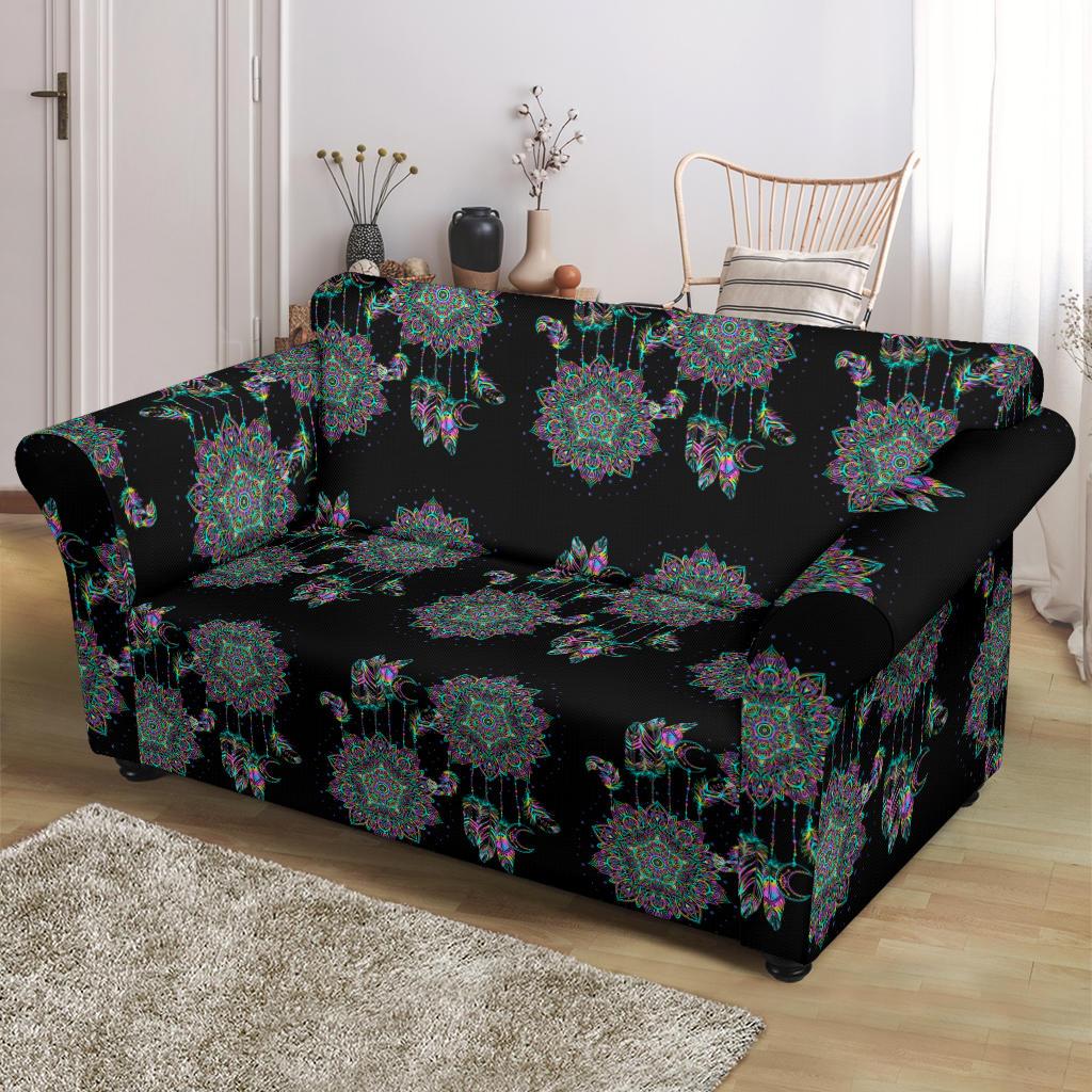 Dream Catcher Colorful Hand Draw Loveseat Slipcover-JTAMIGO.COM