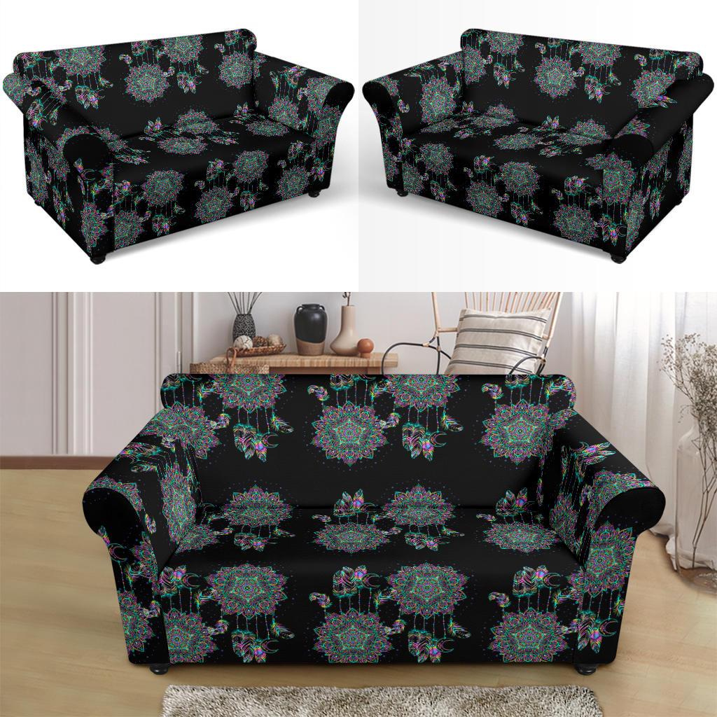 Dream Catcher Colorful Hand Draw Loveseat Slipcover-JTAMIGO.COM