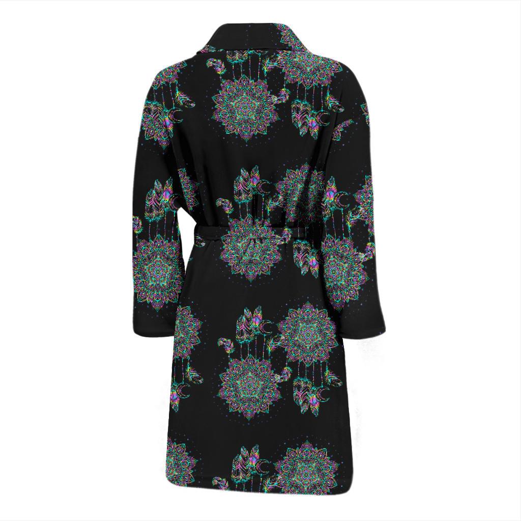 Dream Catcher Colorful Hand Draw Men Bath Robe-JTAMIGO.COM