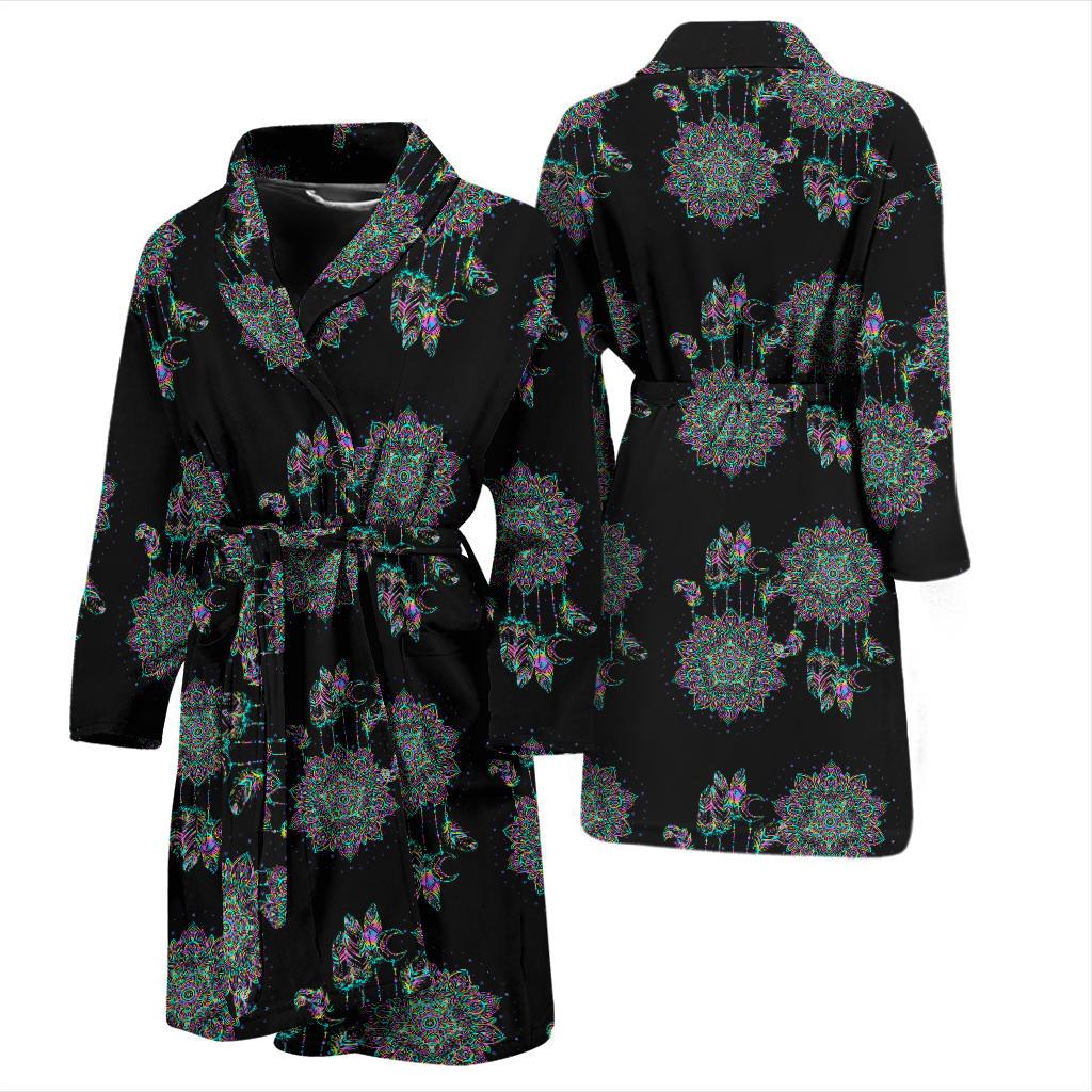 Dream Catcher Colorful Hand Draw Men Bath Robe-JTAMIGO.COM