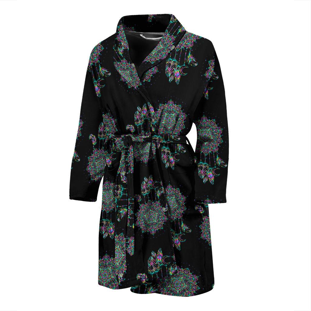 Dream Catcher Colorful Hand Draw Men Bath Robe-JTAMIGO.COM