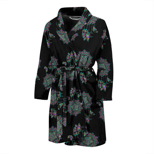 Dream Catcher Colorful Hand Draw Men Bath Robe-JTAMIGO.COM