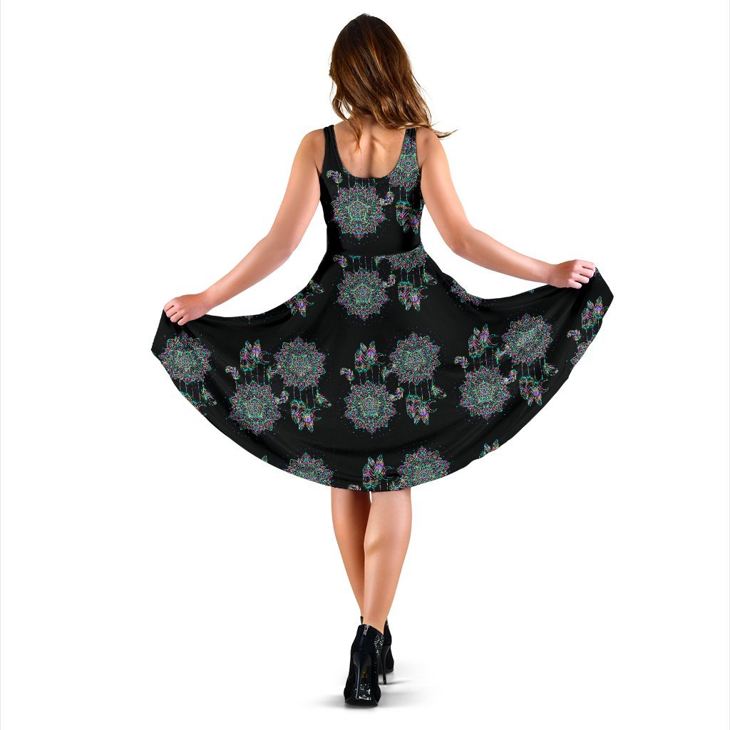 Dream Catcher Colorful Hand Draw Sleeveless Dress