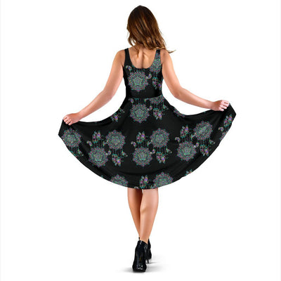 Dream Catcher Colorful Hand Draw Sleeveless Dress