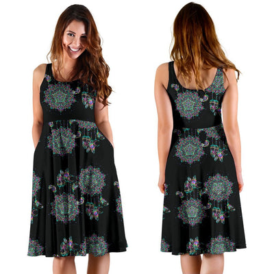 Dream Catcher Colorful Hand Draw Sleeveless Dress