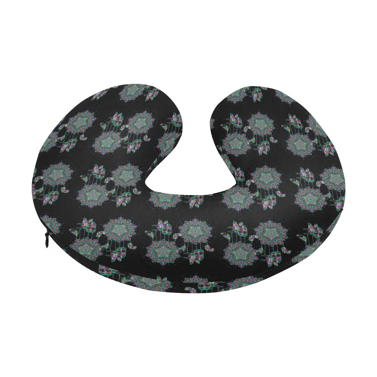 Dream Catcher Colorful Hand Draw U-Shaped Travel Neck Pillow-JTAMIGO.COM
