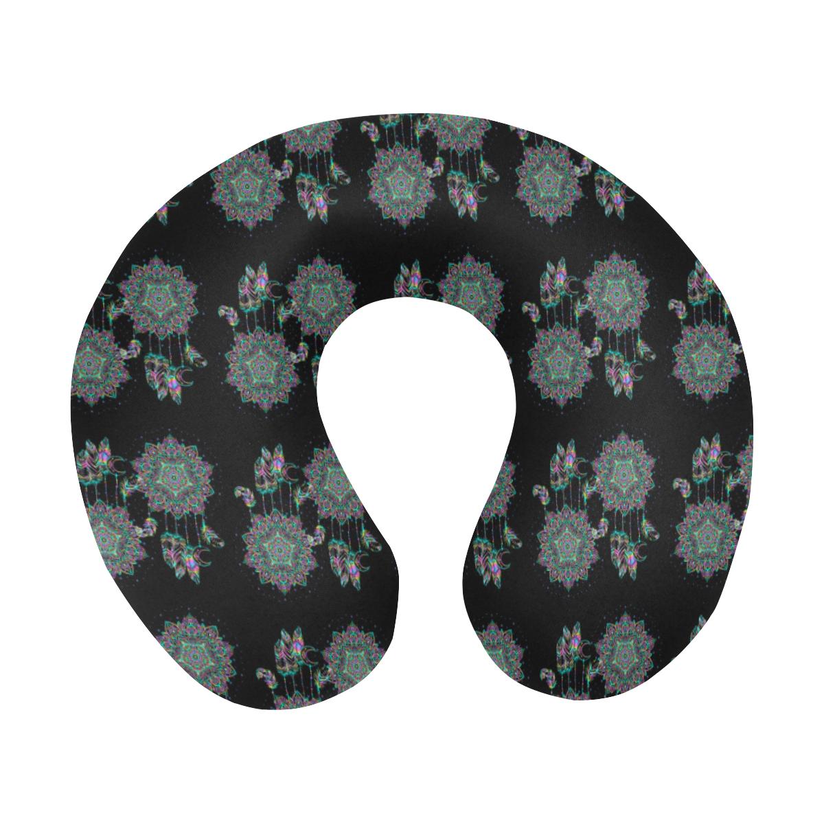 Dream Catcher Colorful Hand Draw U-Shaped Travel Neck Pillow-JTAMIGO.COM