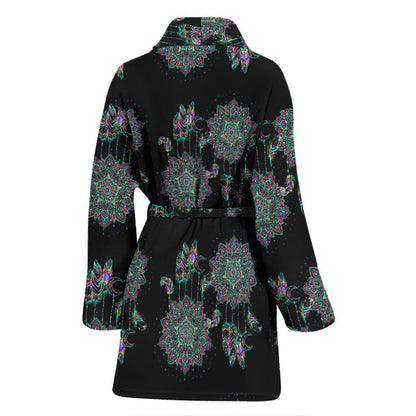 Dream Catcher Colorful Hand Draw Women Bath Robe-JTAMIGO.COM