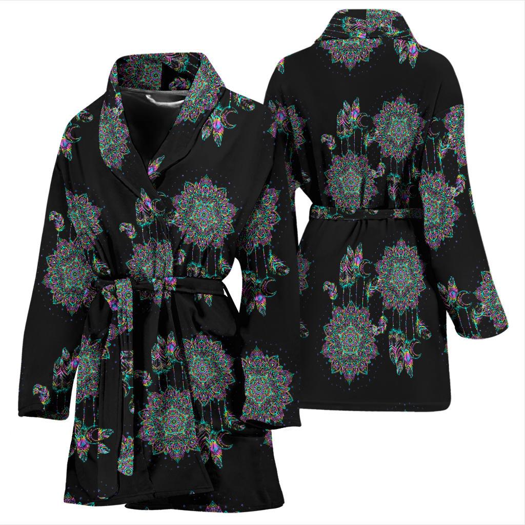 Dream Catcher Colorful Hand Draw Women Bath Robe-JTAMIGO.COM