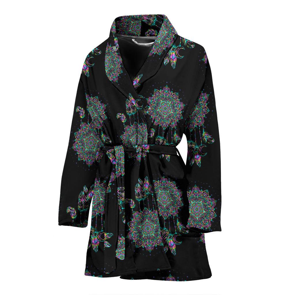 Dream Catcher Colorful Hand Draw Women Bath Robe-JTAMIGO.COM