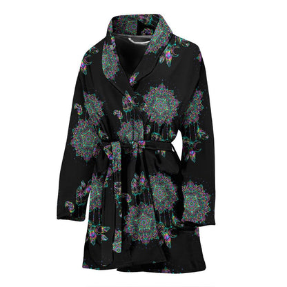 Dream Catcher Colorful Hand Draw Women Bath Robe-JTAMIGO.COM