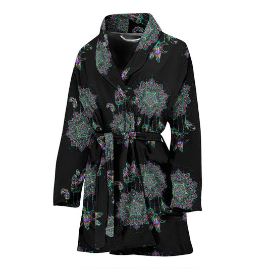 Dream Catcher Colorful Hand Draw Women Bath Robe-JTAMIGO.COM