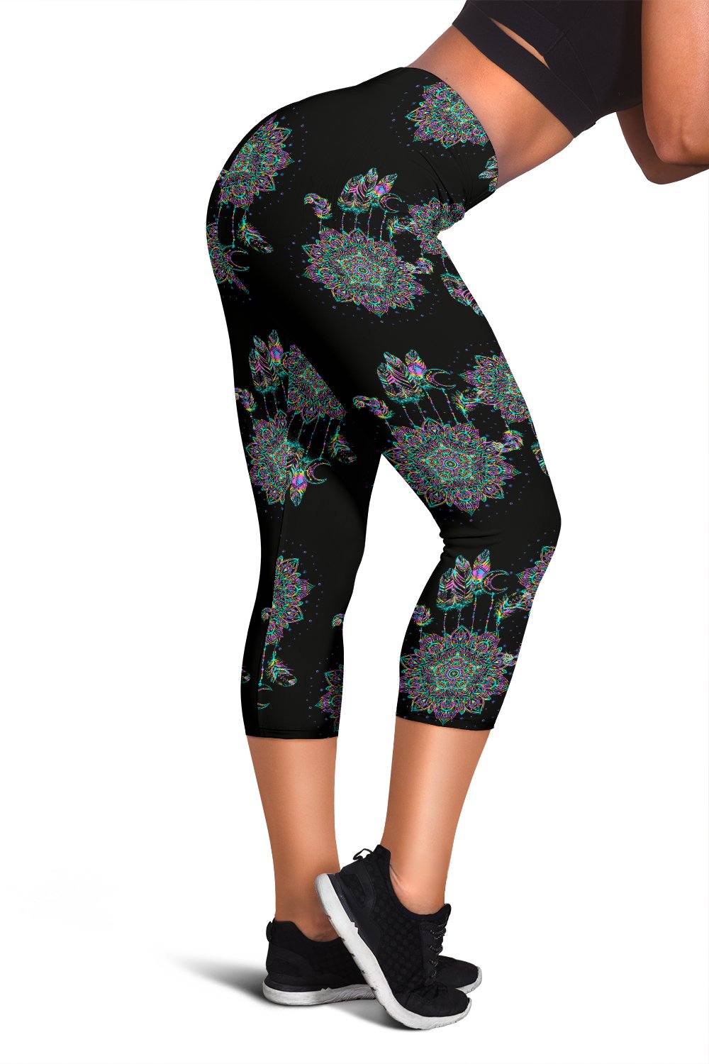 Dream Catcher Colorful Hand Draw Women Capris