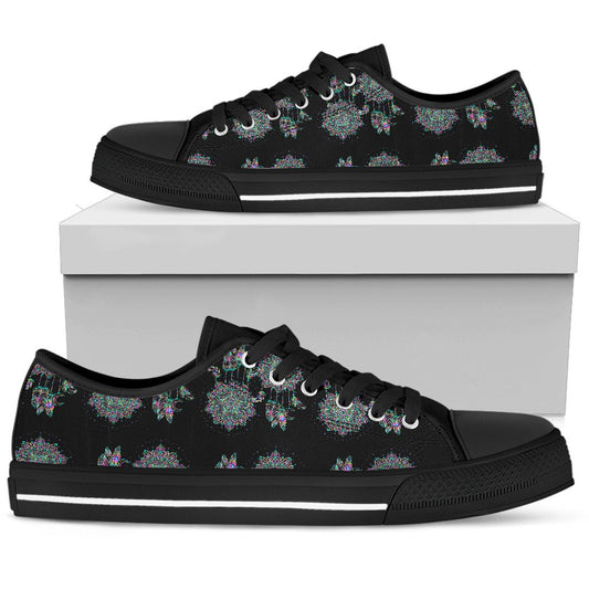 Dream Catcher Colorful Hand Draw Women Low Top Shoes