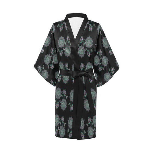 Dream Catcher Colorful Hand Draw Women Short Kimono Robe