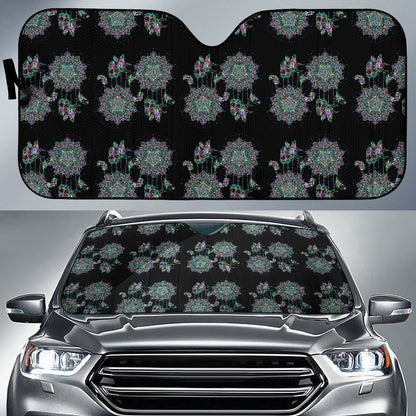 Dream Catcher Colorful Hand Drawn Car Sun Shade For Windshield
