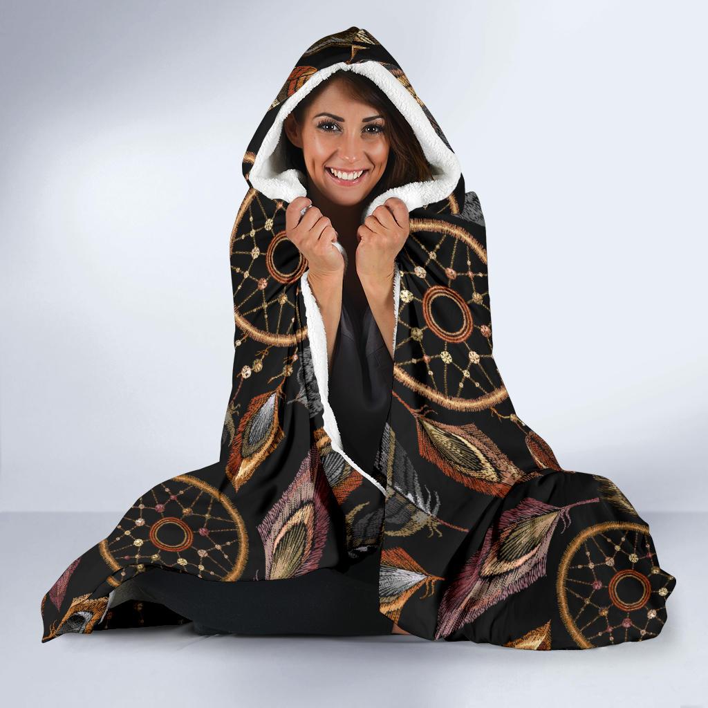 Dream catcher embroidered style Hooded Blanket-JTAMIGO.COM