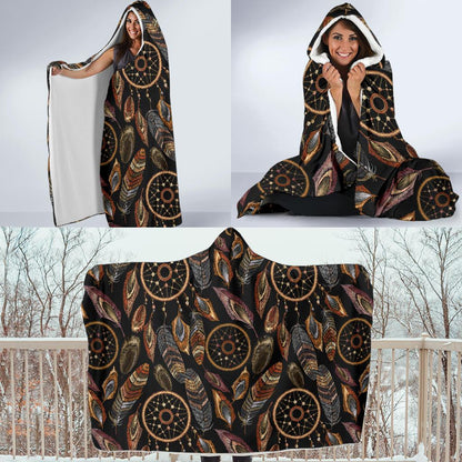 Dream catcher embroidered style Hooded Blanket-JTAMIGO.COM
