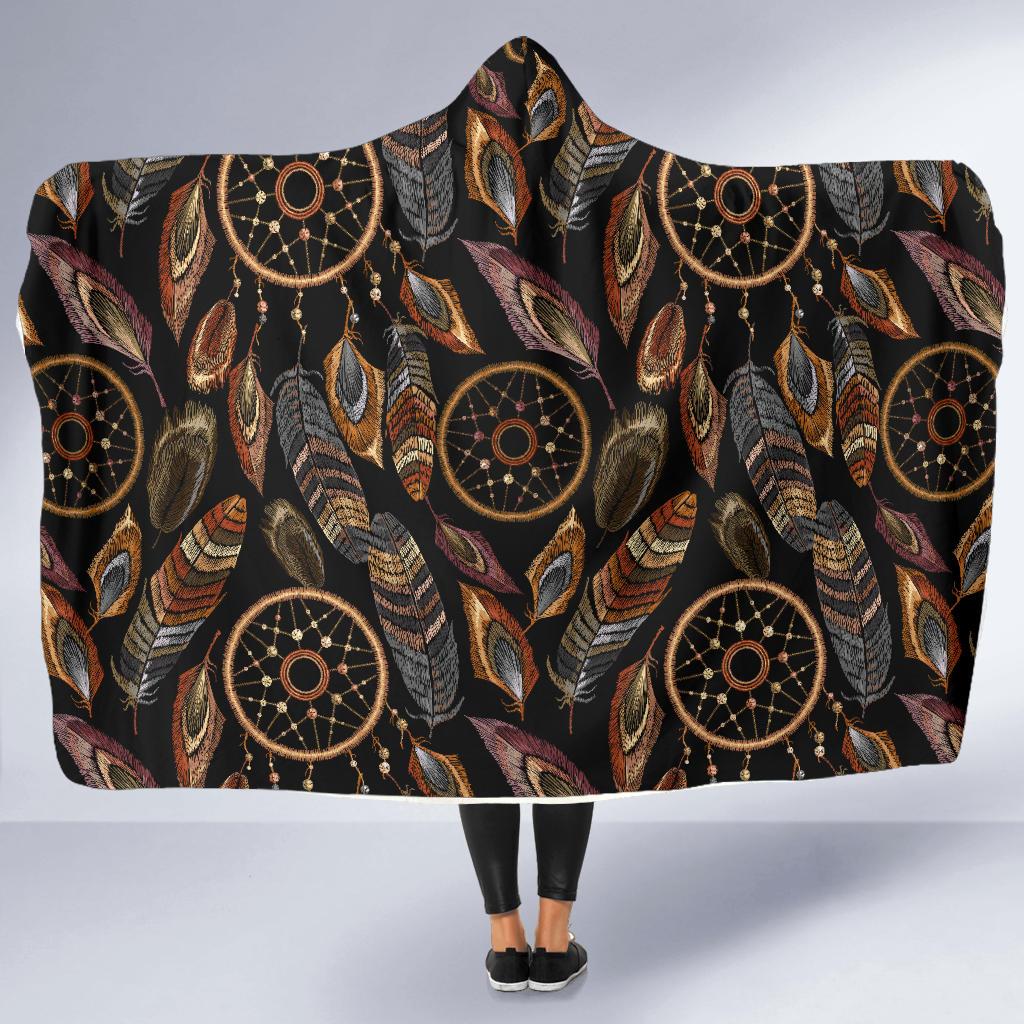Dream catcher embroidered style Hooded Blanket-JTAMIGO.COM