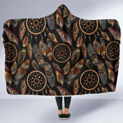 Dream catcher embroidered style Hooded Blanket-JTAMIGO.COM