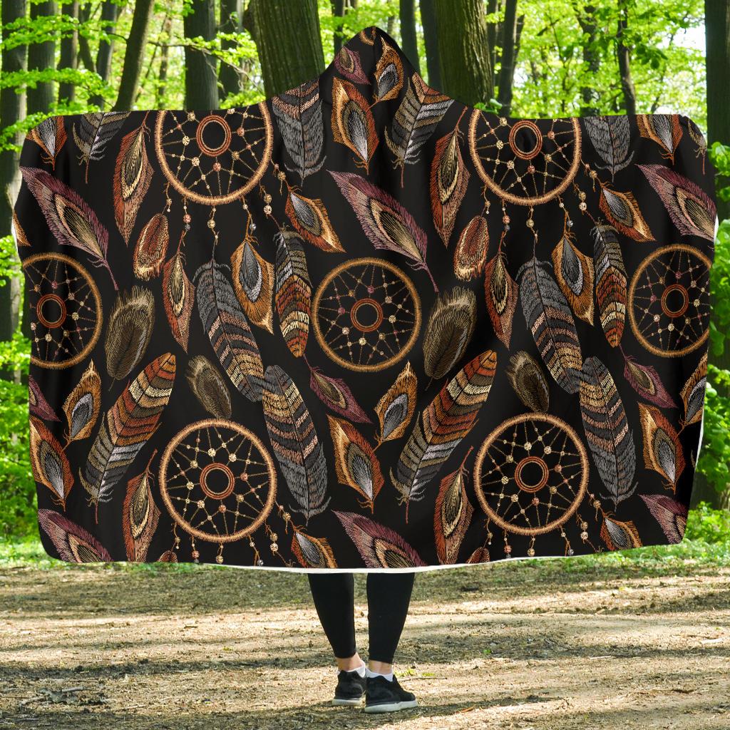 Dream catcher embroidered style Hooded Blanket-JTAMIGO.COM