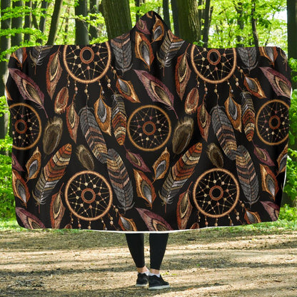 Dream catcher embroidered style Hooded Blanket-JTAMIGO.COM