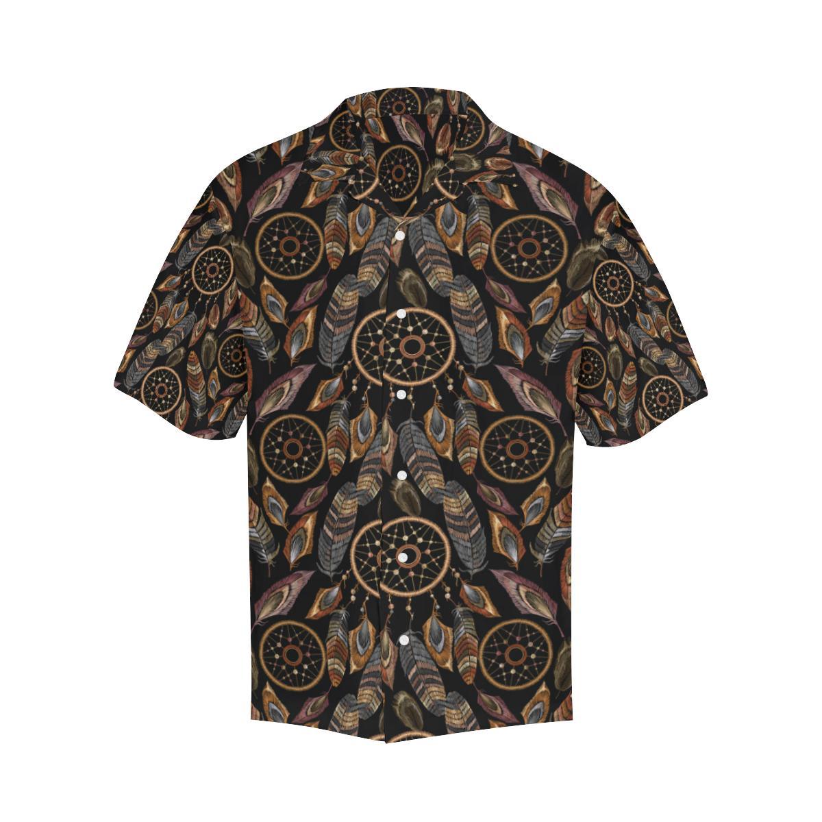 Dream catcher embroidered style Men Aloha Hawaiian Shirt