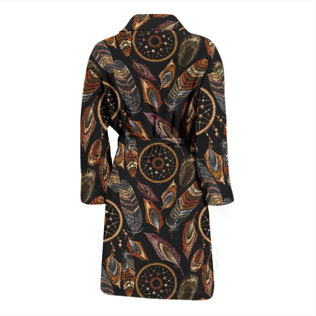 Dream catcher embroidered style Men Bath Robe-JTAMIGO.COM