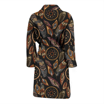 Dream catcher embroidered style Men Bath Robe-JTAMIGO.COM