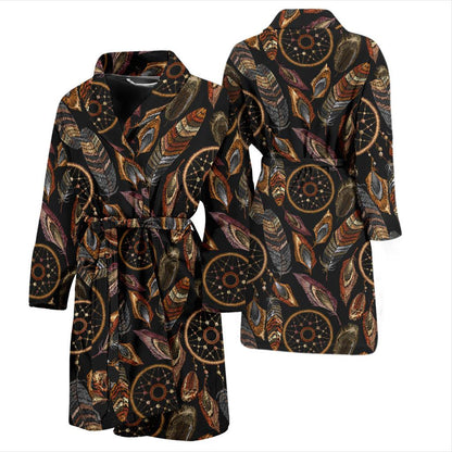 Dream catcher embroidered style Men Bath Robe-JTAMIGO.COM