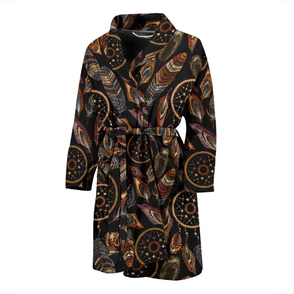 Dream catcher embroidered style Men Bath Robe-JTAMIGO.COM