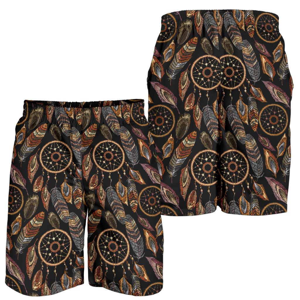 Dream catcher embroidered style Mens Shorts-JTAMIGO.COM